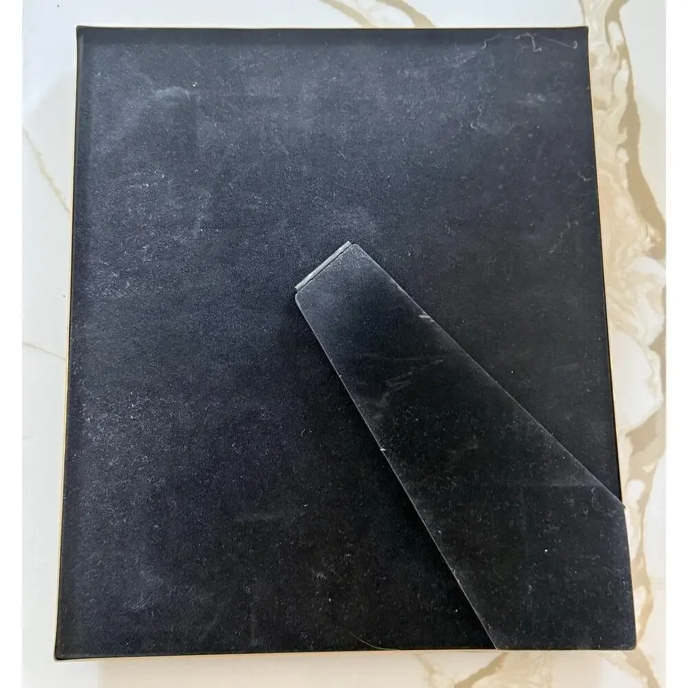 Vintage 1980’s Gold And Black Picture Frame 8x10 Free Standing Velvet Backing